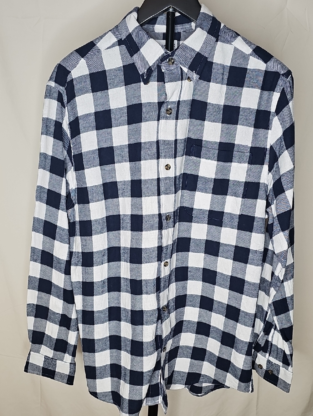Saddlebred Navy and White Buffalo Check Button-Down Shirt